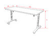 Table polyvalente rabattable Spot sur roulettes