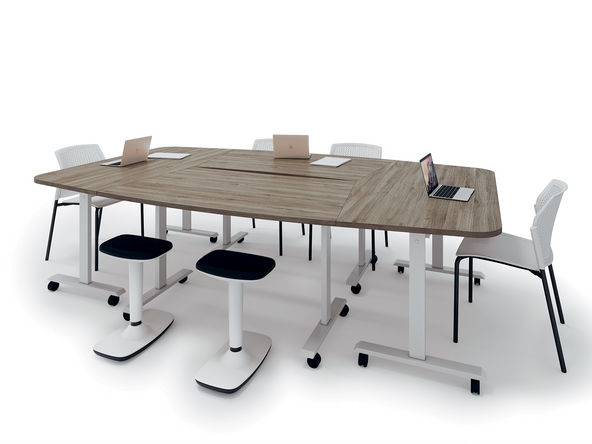 Grande table polyvalente rabattable Spot sur roulettes