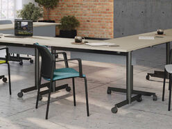 Table rabattable Evolve Black Edition sur roulettes