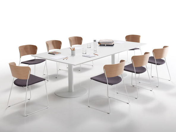 Table de réunion Flat pieds ronds