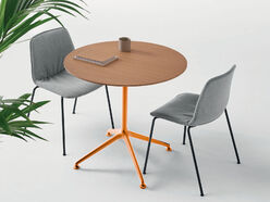 Table polyvalente ronde Lex plan placage bois
