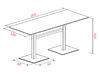 Table de réunion haute Quatro