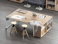 Table de travail Hypérion II avec rangement