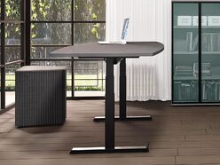 Table de réunion tonneau L-Line avec réglage en hauteur électrique