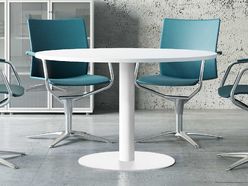 Table de réunion ronde pied tulipe MDD