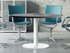 Table de réunion ronde pied tulipe MDD