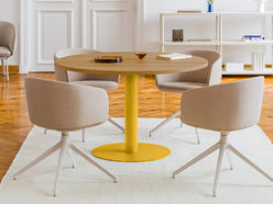Table de réunion ronde pied tulipe Color MDD