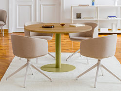 Table de réunion ronde pied tulipe Color MDD