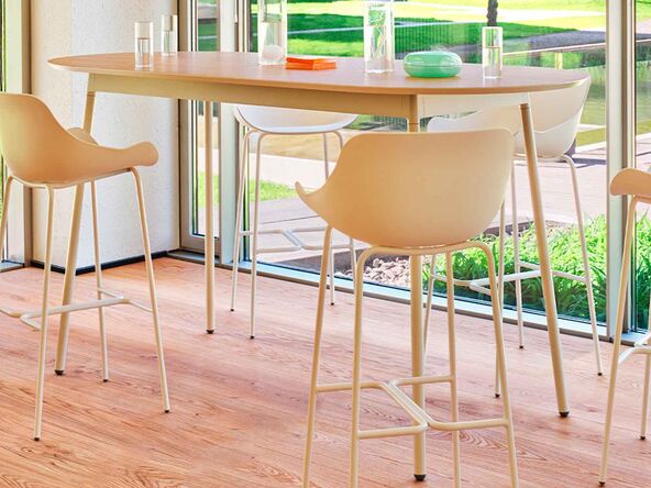 Table haute à bords arrondis Unit