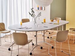 Table polyvalente Ovale Revi rabattable