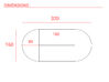 Table polyvalente Ovale Revi rabattable