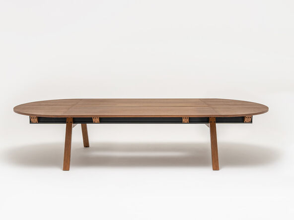 Table de réunion Viga ovale en placage bois