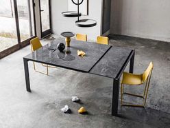 Table de réunion extensible Marcopolo en cristal-céramique