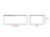 Table de réunion extensible Marcopolo en cristal-céramique