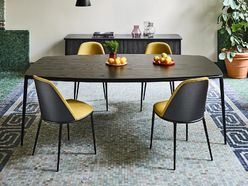 Table de réunion en placage bois Lea