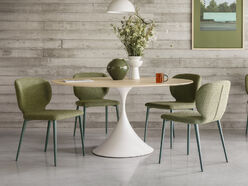 Table de réunion ronde pied conique Leo