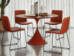 Table de réunion ronde pied conique Leo