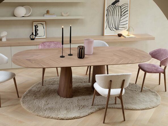 Table de réunion Blossom en bois massif