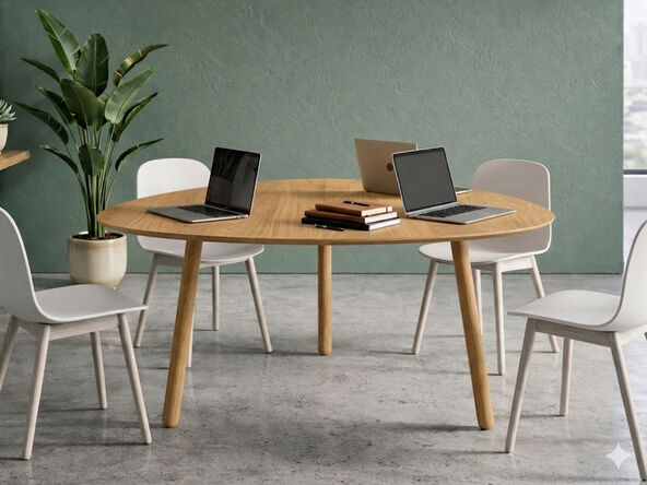 Table de réunion triangle Mads