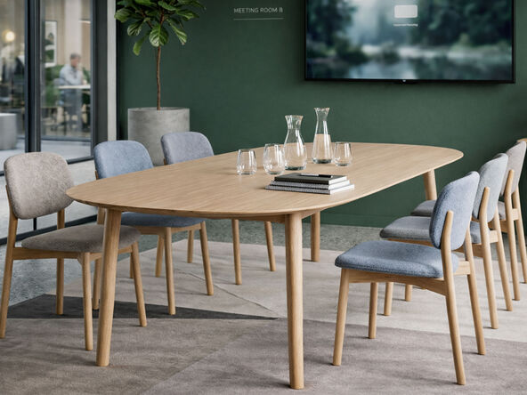 Table de réunion ovale Mads