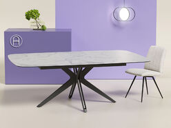 Table extensible Memphis en céramique