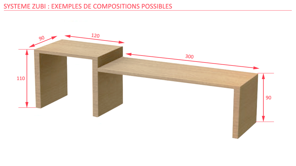 Table haute Zubi