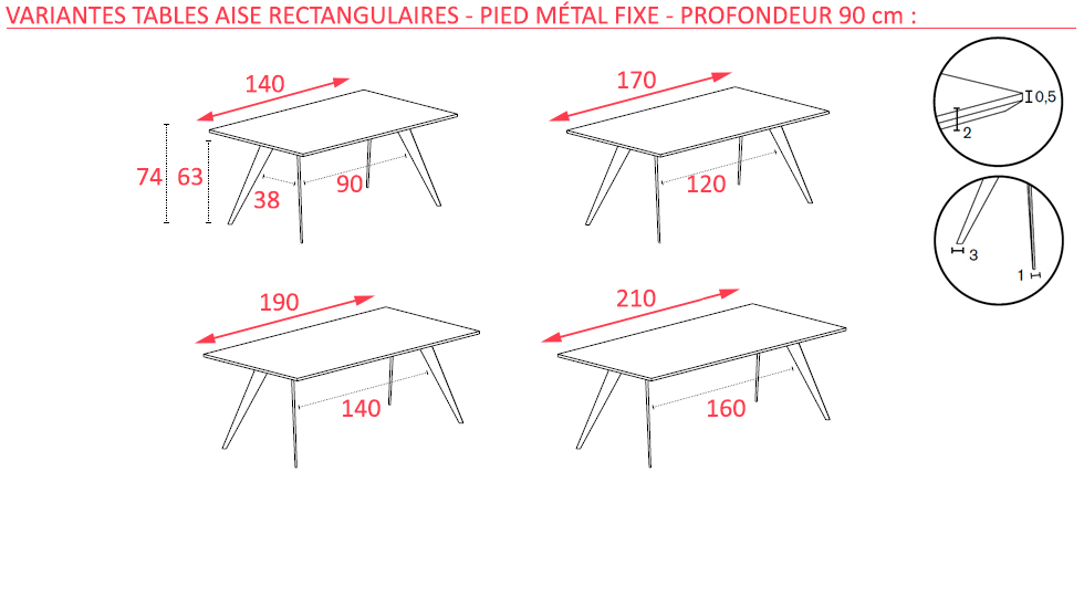 Tables de réunion Aise