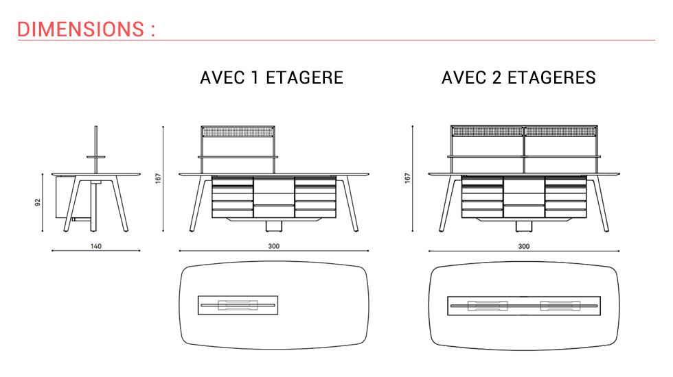 Table haute de travail Wing Atelier