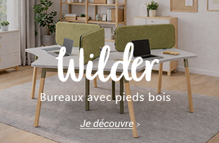 Bureau avec pieds en bois massif